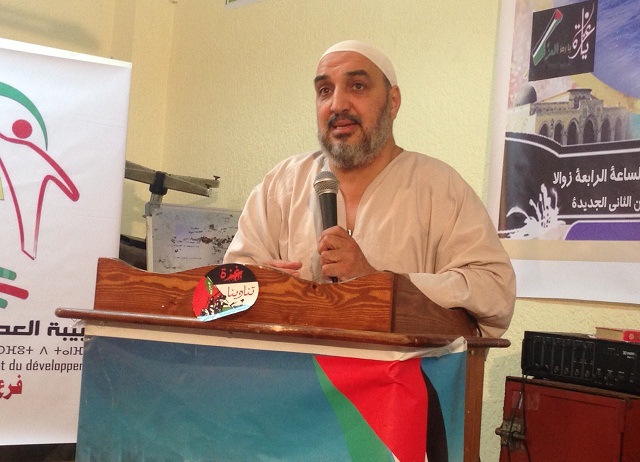 المقرء ابوزيد الادريسي يتحدث في لقاء بالجديدة عن تفاصيل مغامراته ورحلته ضمن اسطول الحرية لرفع الحصار عن غزة