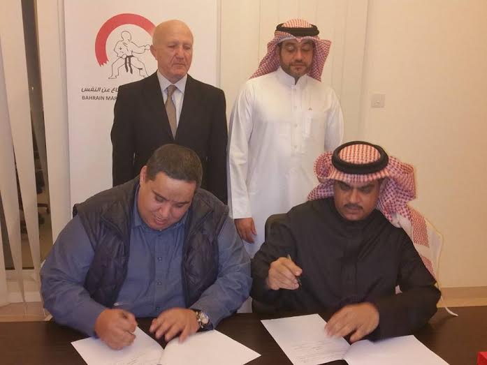 التوقيع على شراكة بين الاتحاد البحريني والجامعة الملكية المغربية للمصارعات المماثلة