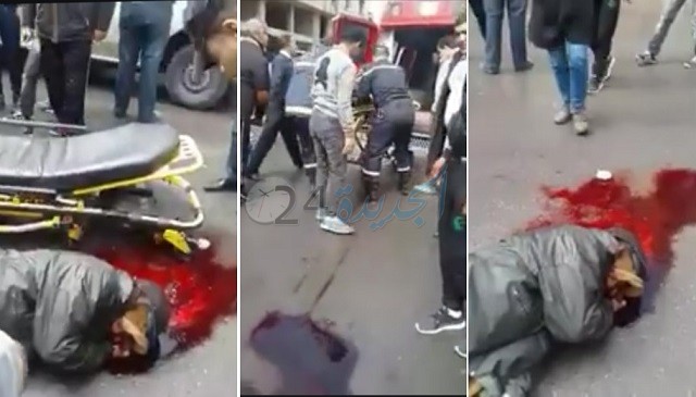 بالصور.. وفاة خمسيني في حادثة سير مفجعة بوسط مدينة الجديدة  - الجديدة 24