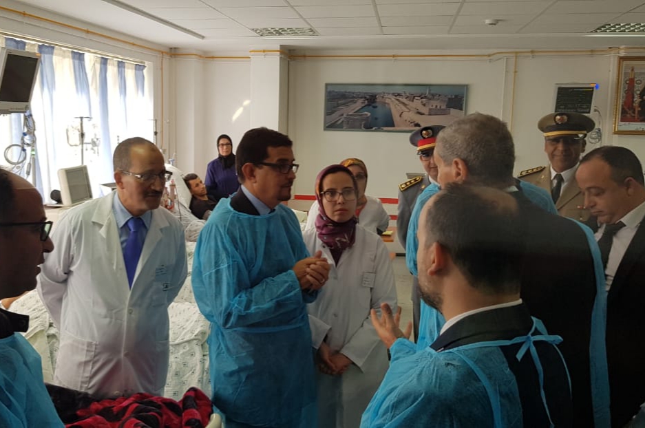بالصور..  عامل الجديدة يشرف على تدشين مركز  تصفية الكلي بالمستشفى الاقليمي محمد الخامس