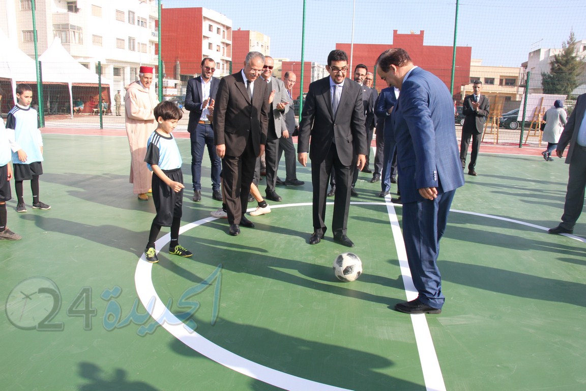 بالصور.. وزير الثقافة والشباب والرياضة يدشن مجموعة من المشاريع الرياضية والثقافية باقليم الجديدة 