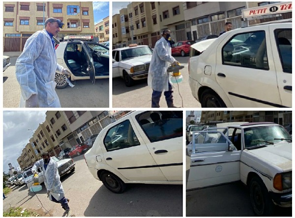 انطلاق عملية تعقيم سيارات الأجرة والفضاءات العمومية بالجديدة ضد فيروس كورونا - الجديدة 24