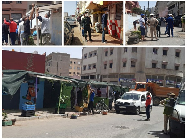 عامل الجديدة يقود حملة لتحرير الملك العمومي في وسط المدينة 