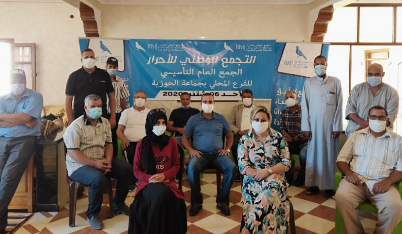 الحاج بناصر رفيق يضع الحجر الأساس لحزب الحمامة في جماعة الحوزية