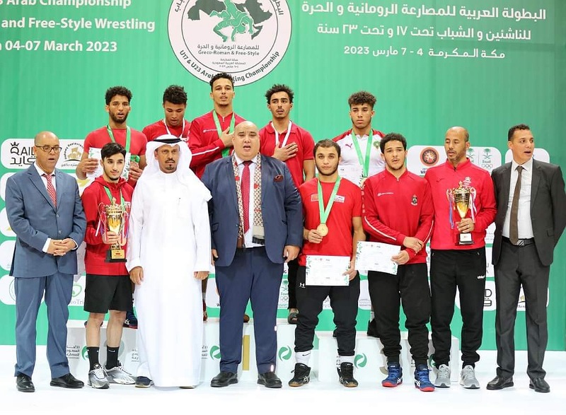 المنتخب الوطني المغربي للمصارعة يتألق بالبطولة العربية المنظمة بالسعودية