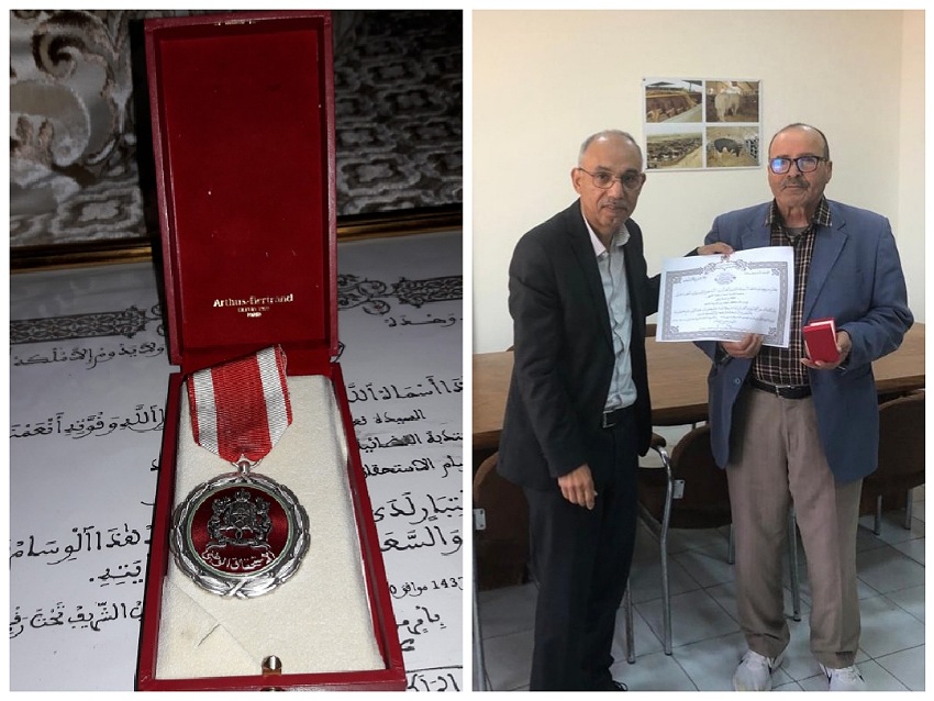 سيدي بنور.. الحاج أحمد العروي يحصل على وسام الاستحقاق الوطني