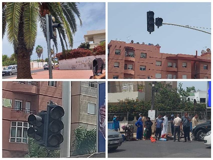 إهمال الجماعة للاشارات المرورية يتسبب في حوادث وفوضى مرورية غير مسبوقة بالجديدة 